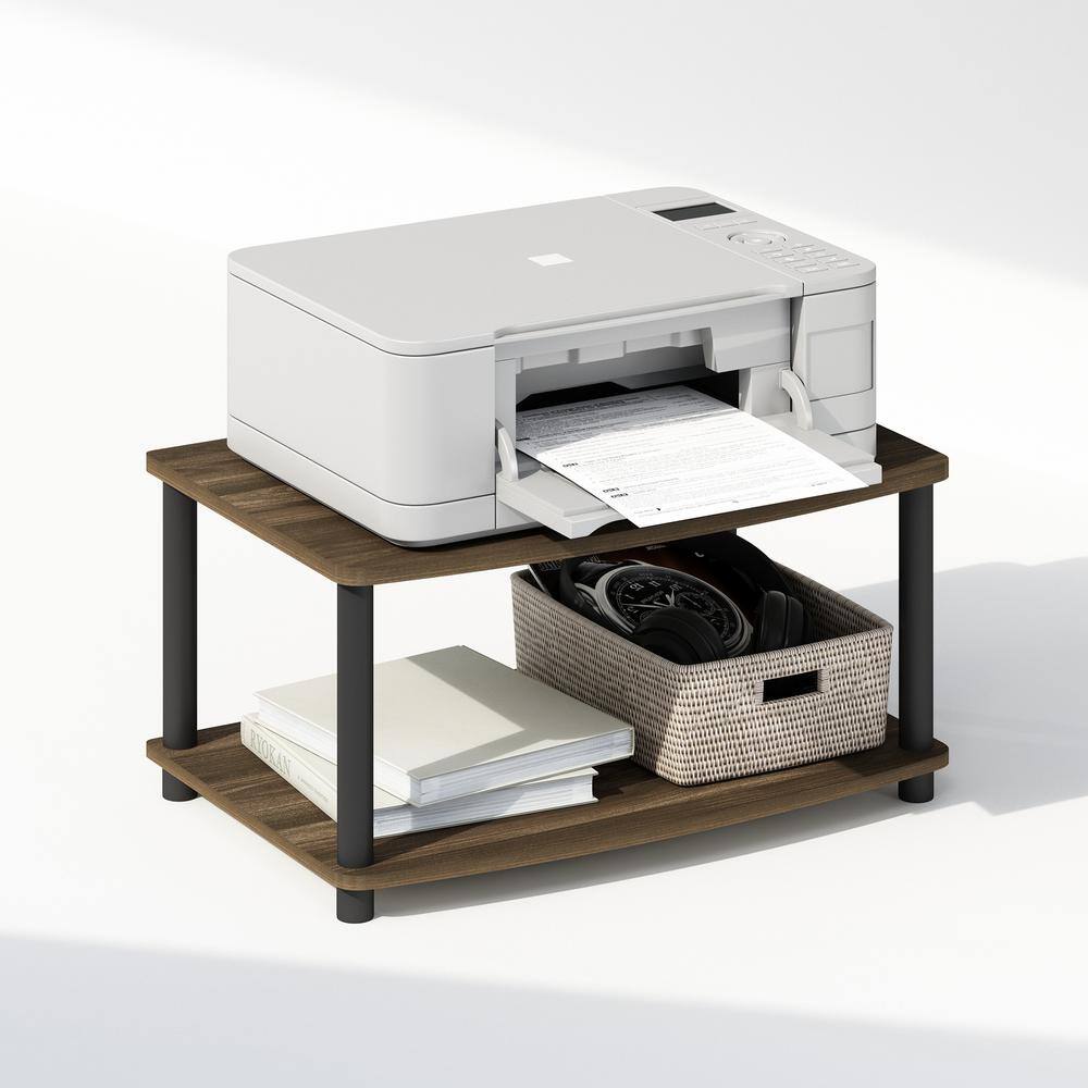 Columbia Walnut and Black 2-Tier Printer Stand