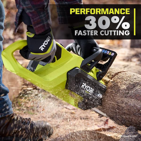 RYOBI ONE+ HP 18V Brushless 10 in. Cordless Battery Chainsaw with