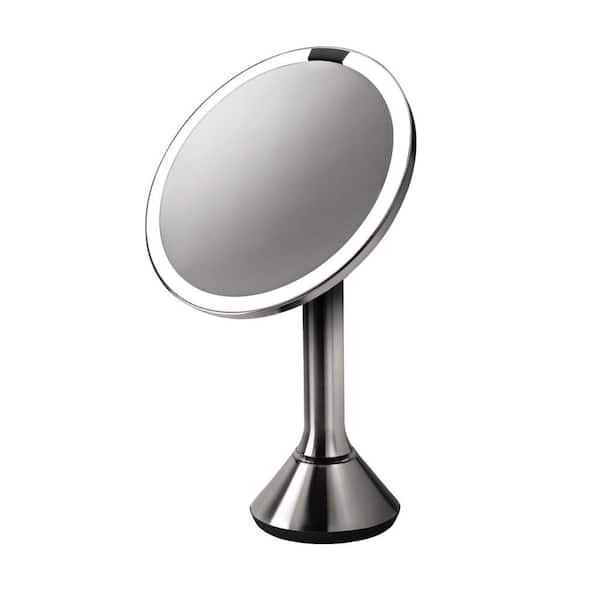 simplehuman Lighted Sensor-Activated Vanity Makeup Mirror in Brushed Stainless Steel