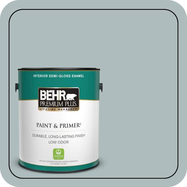 BEHR PREMIUM PLUS 1 gal. Home Decorators Collection #HDC-CT-26 Watery Semi-Gloss Enamel Low Odor Interior Paint & Primer