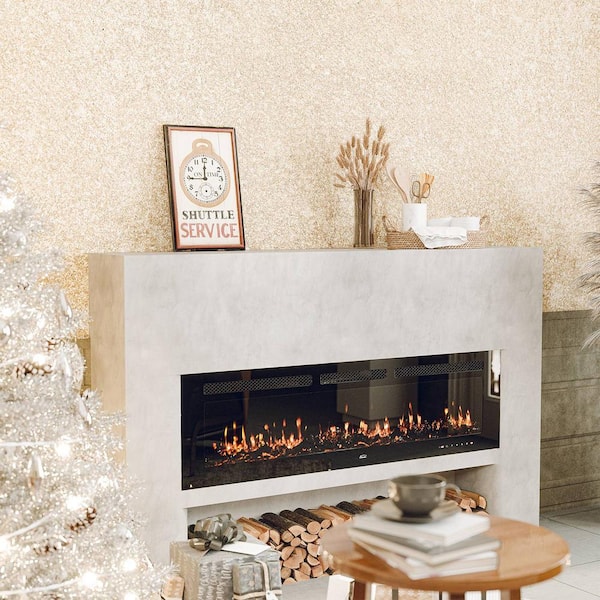 Clihome Flame 60 in. Wall-Mounted or Insert Automatic Constant Temperature Electric Fireplace