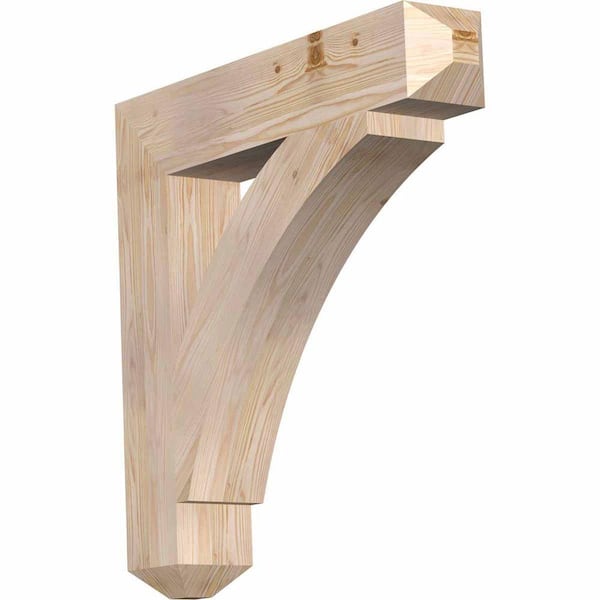 Ekena Millwork 5.5 in. x 32 in. x 32 in. Douglas Fir Thorton Craftsman Smooth Bracket