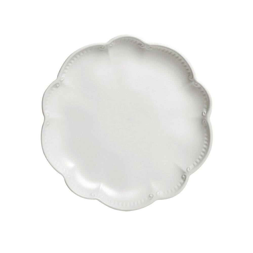 Bethany 12-Piece Stoneware Dinnerware Set, White, Round, Service for 4, Microwave and Dishwasher Safe