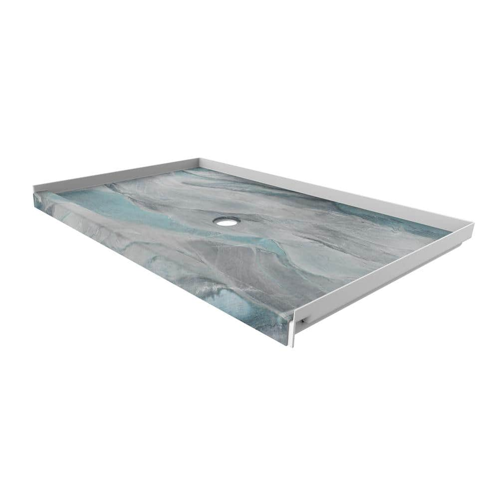 FlexStone 36 in. x 60 in. Single Threshold Shower Base with Center