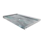 36 in. x 60 in. Single Threshold Shower Base with Center Drain in Triton