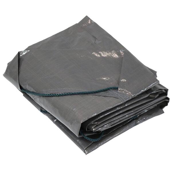 Sunnydaze Decor 7 ft. W. Reversible Weather-Resistant Polyethylene Yard Tarp - Dark Grey