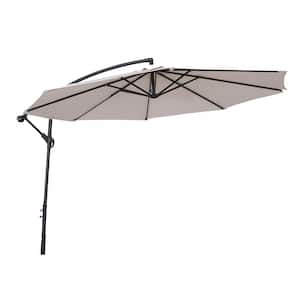 10 ft. Outdoor Offset Cantilever Patio Umbrella in Beige