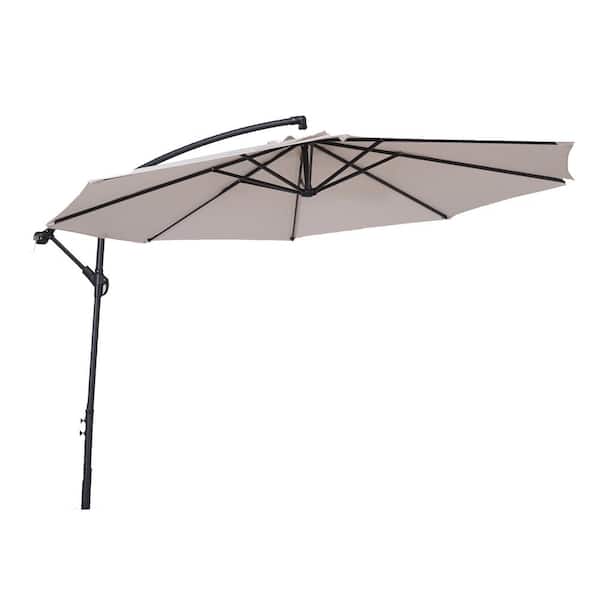 Unbranded 10 ft. Outdoor Offset Cantilever Patio Umbrella in Beige