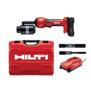 22-Volt NURON NPU 100 Lithium-Ion Cordless 107kN Knockout Punch with Battery Pack, Charger, Stud Bolts and Case
