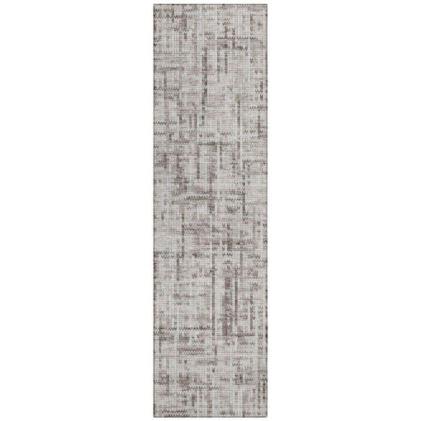 Chantille Machine Washable Indoor/Outdoor Abstract ACN2130 Taupe 2 ft. 3 in. x 7 ft. 6 in. Runner Rug