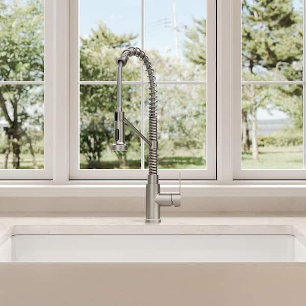 YAWWALK 20 in. H Single Handle Pull Down Sprayer Spring Kitchen