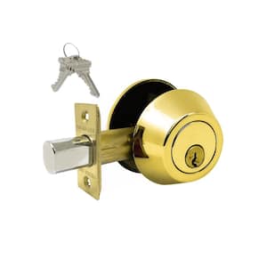 Brass Grade 3 Single Cylinder Deadbolt Door Lock with 2 SC1 Keys