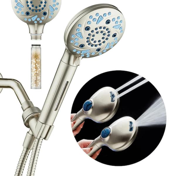 AQUACARE 10-Spray Wall Mount Handheld Shower Head with Filtration