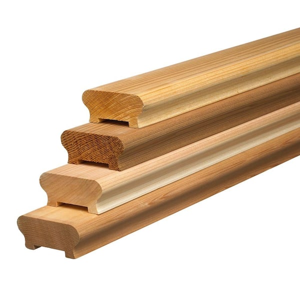 Deckorail 2 In X 4 In X 6 Ft Cedar Moulded Rail 4 Pack 222422 The Home Depot