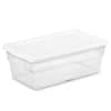 Sterilite 6 Qt. Storage Box in White and Clear Plastic 16428960