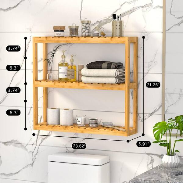 Dyiom Floating Shelves Bathroom Shelves Over Toilet Set of 2