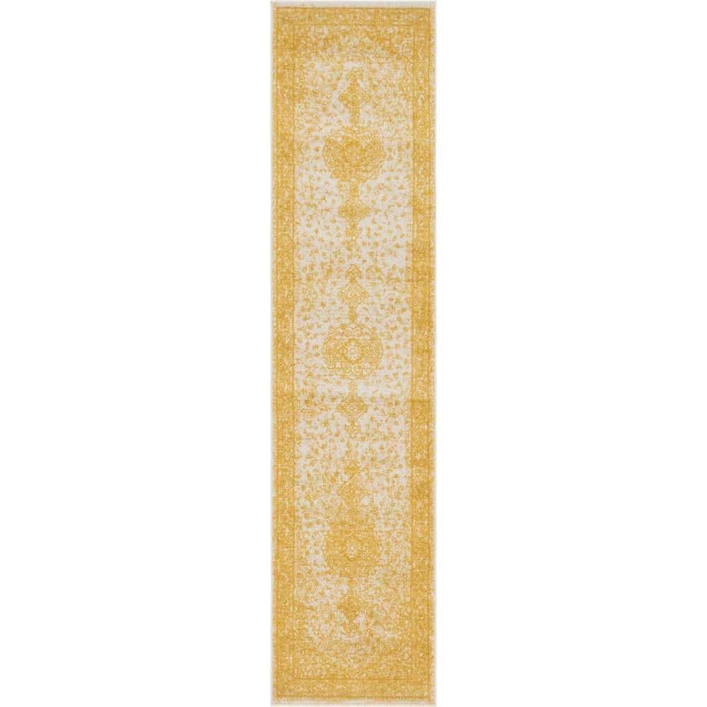 Unique Loom Bromley Midnight Yellow 2' 0 x 8' 8 Area Rug 3146335 The
