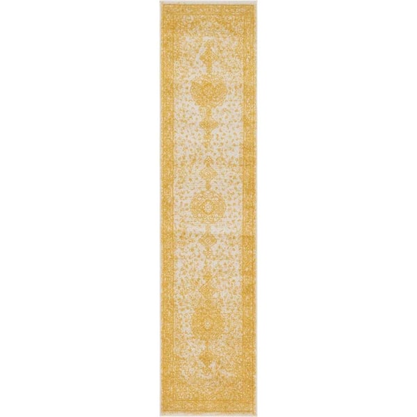 Unique Loom Bromley Midnight Yellow 2' 0 x 8' 8 Area Rug