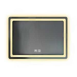 27.56 in. W x 19.69 in. H Square Frameless Mirror, LED Mirror