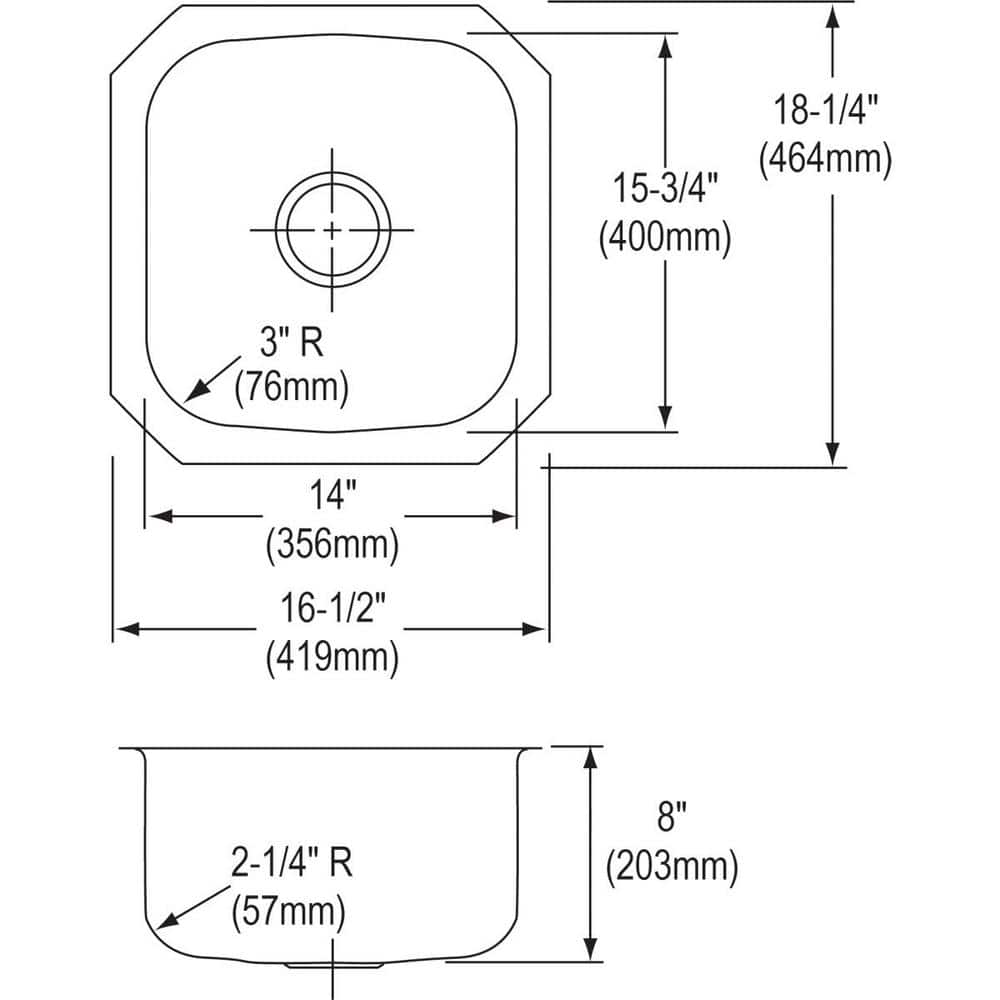 Dayton Stainless Steel Undermount Single Bowl Bar Sink