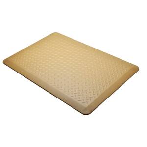 Ice Coffee Tread Plate Pattern 24 in. x 36 in. Anti-Fatigue Comfort Floor Mat (2-Pack)