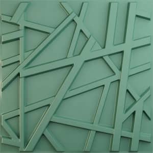 19-5/8"W x 19-5/8"H Evergreen EnduraWall Decorative 3D Wall Panel, Sea Mist (Covers 2.67 Sq.Ft.)