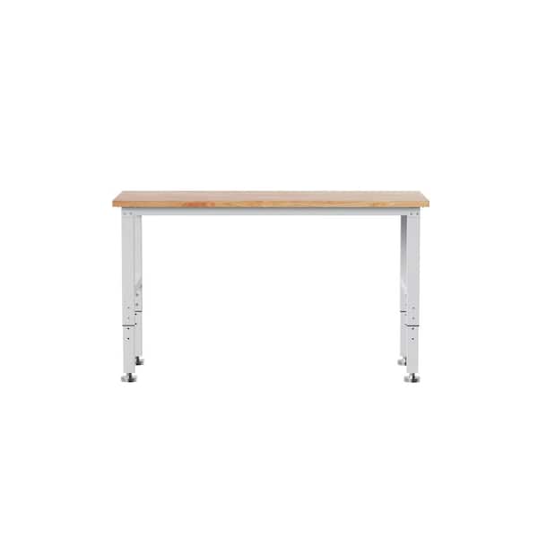 Frontier 60 in. W x 22 in. D Adjustable Height Wood Top Workbench