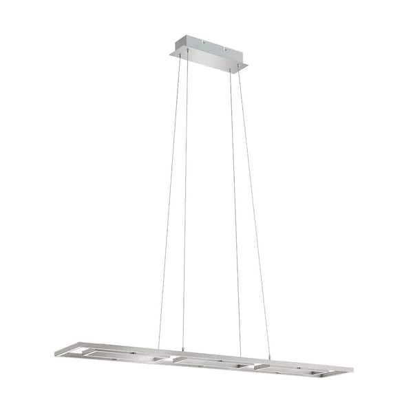 Eglo Tamasera 47.25 in. W x 72 in. H Satin Nickel Integrated LED Chandelier