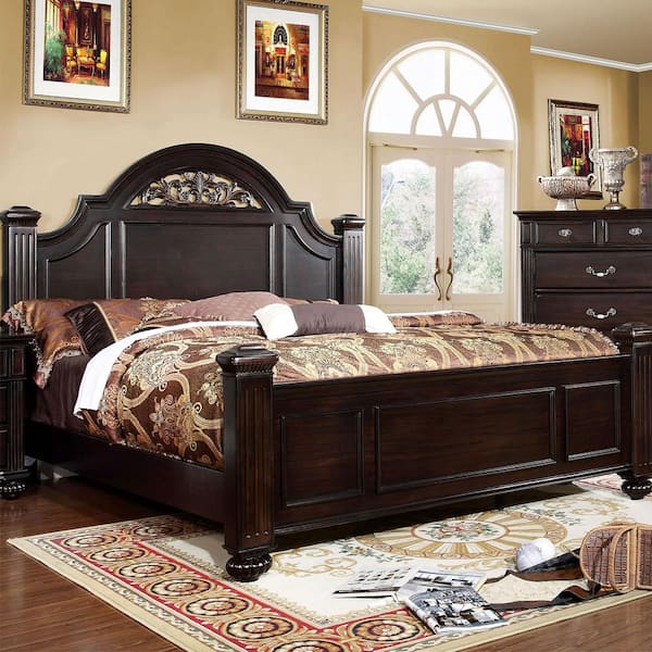 William's Home Furnishing Dark Walnut Syracuse E.King Bed CM7129EK