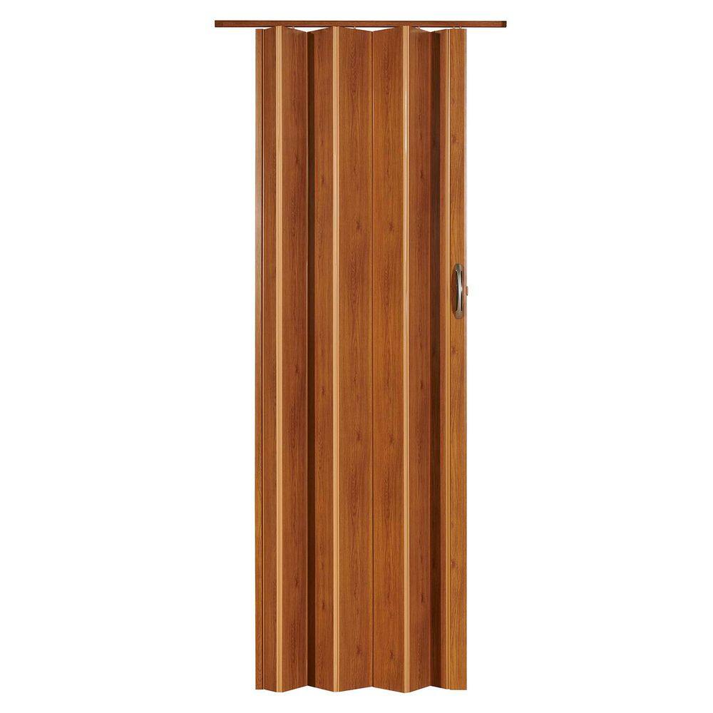 Spectrum Berkshire 36 in. x 80 in. Natural Oak Vinyl PVC Accordion