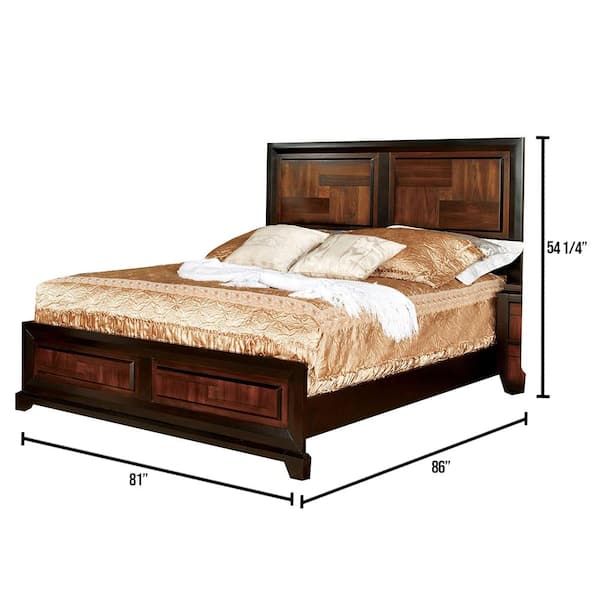 Patra in Acacia and Walnut Eastern King Bed