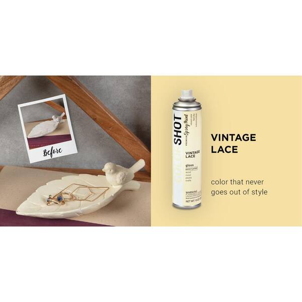 Colorshot 10 Oz Gloss Vintage Lace Cream General Purpose Aerosol Spray Paint 42664 The Home Depot
