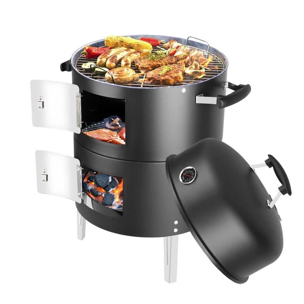 17 in. Portable Charcoal Grill in Black