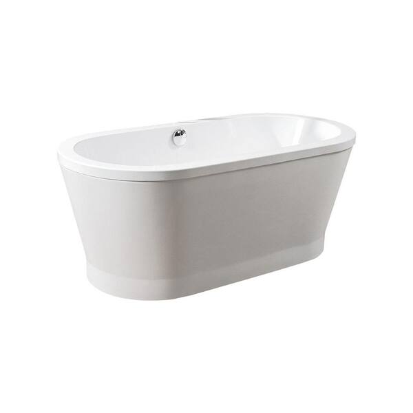 Aquatica PureScape 302 4.92 ft. Acrylic Double Ended Flatbottom Non-Whirlpool Bathtub in White