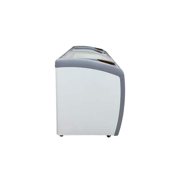 60.5 in. 11.7 cu. ft. Manual Defrost Commercial Curved Glass Top Display Chest Freezer EXS61 in White