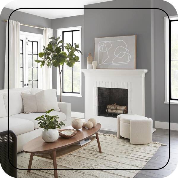 BEHR MARQUEE 1 qt. #PPU26-04 Falcon Gray Matte Interior Paint