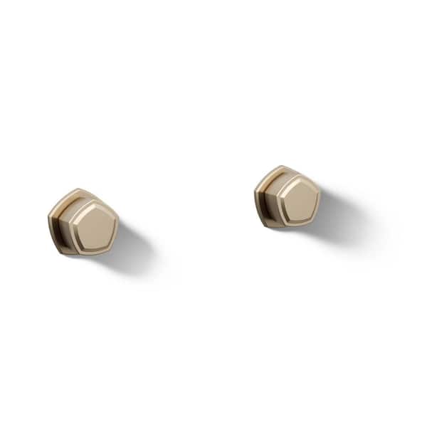 KOHLER Occasion 2-Handle Wall-Mount Bathroom Sink Faucet Knob Handle Trim 1.2 GPM in Vibrant Brushed Bronze