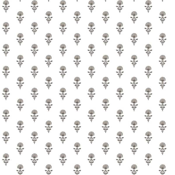 A-Street Prints Libby Stone Mini Floral Wallpaper Sample