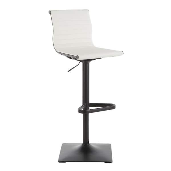 white faux leather swivel bar stools