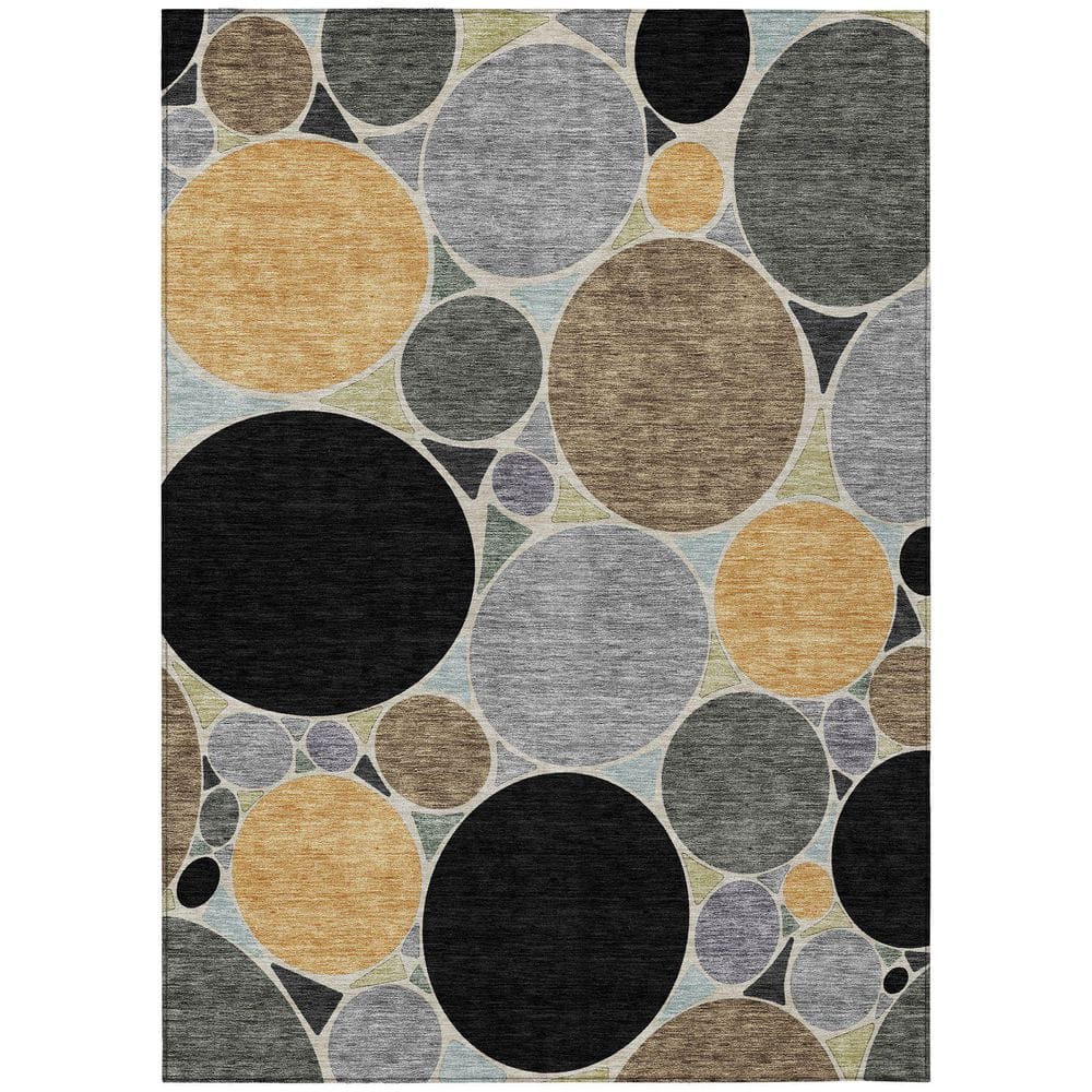 Chantille Machine Washable Indoor/Outdoor Abstract ACN2516 Black 3 ft. x 4 ft. Area Rug price history on PriceWatchPro