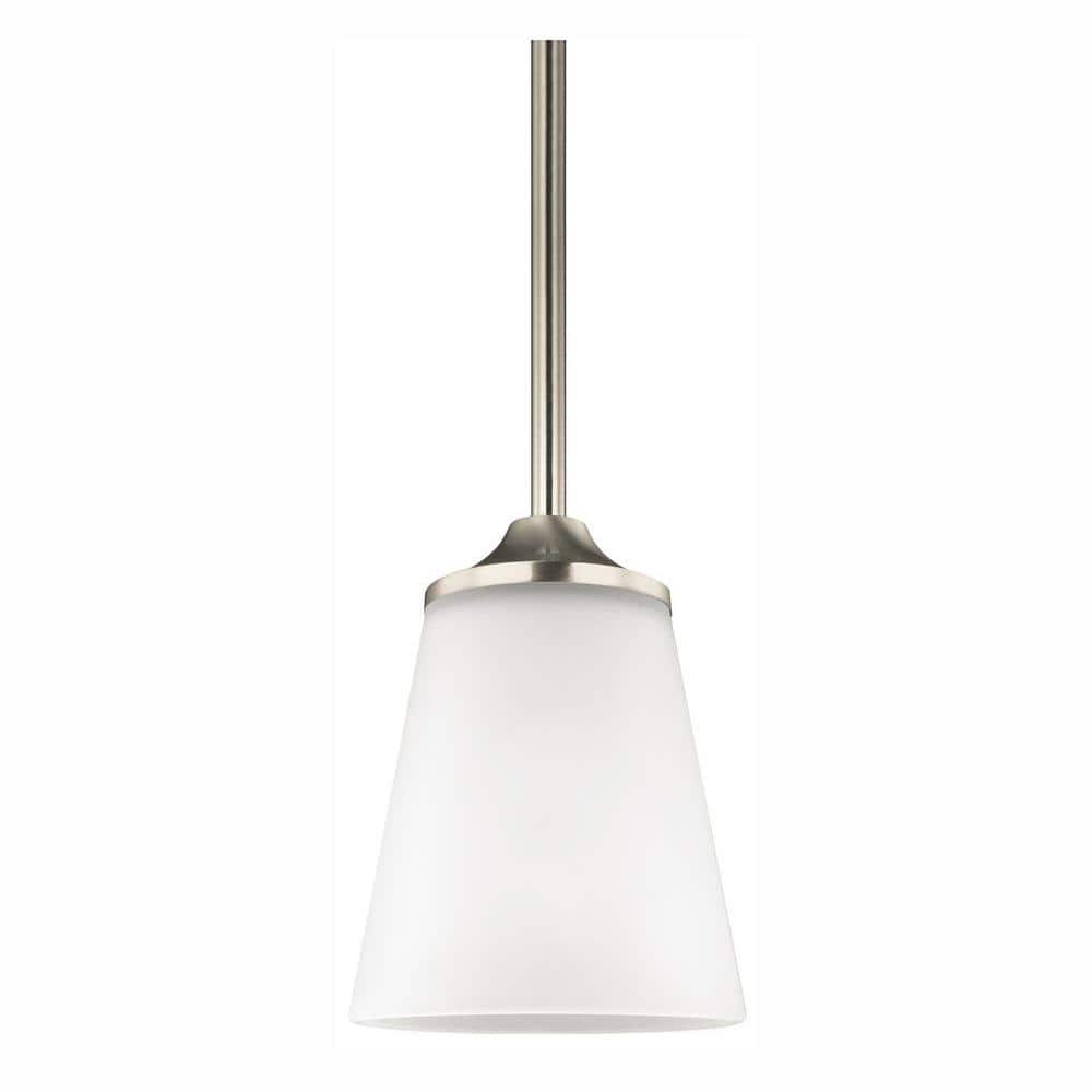 Hanford 1-Light Brushed Nickel Pendant with LED Bulb price history on PriceWatchPro