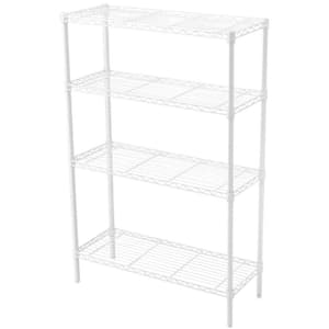 White 4-Tier Metal Wire Shelving Unit (36 in. W x 54 in. H x 14 in. D)