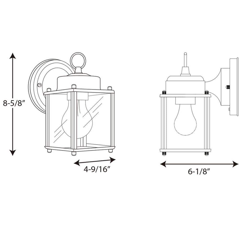 Black Dimmable Cylinder Outdoor Wall Sconce