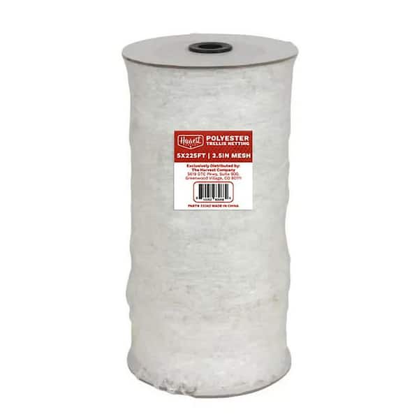 5 ft. x 225 ft. Soft Polyester Trellis Netting, 3.5 in. Mesh Squares (1-Pack)