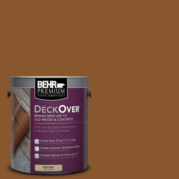 BEHR Premium DeckOver 1 gal. #SC-115 Antique Brass Solid Color Exterior Wood and Concrete Coating
