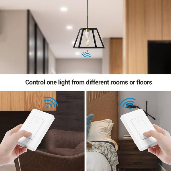DEWENWILS Remote Max 67% OFF Control Light Socket 1 Wall Mounted Switch And