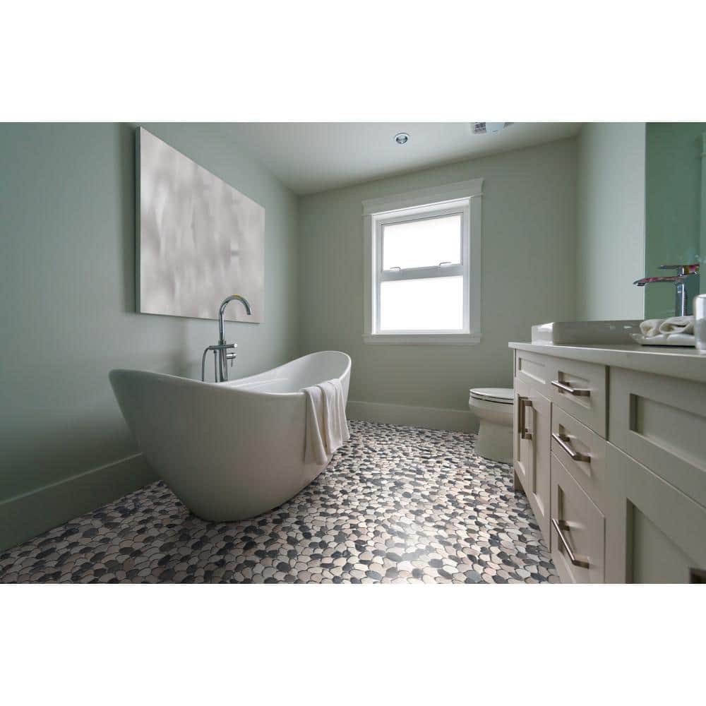 Classic Pebble Multicolor Natural Stone Mosaic Tile Sheet