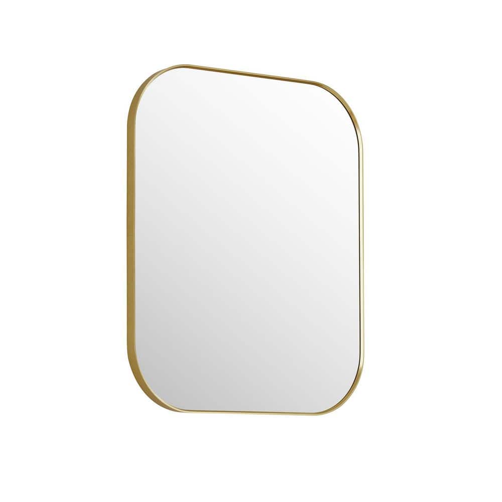 Trielle 36 in.W x 30 in. H Rectangular Aluminum Framed Wall Mounted Bathroom Vanity Mirror in Brushed Gold price history on PriceWatchPro