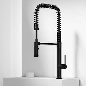 Sterling Single Handle Pull-Down Sprayer Kitchen Faucet in Matte Black