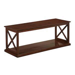 Coventry 47 in. L Espresso Rectangle Wood Coffee Table with Shelf